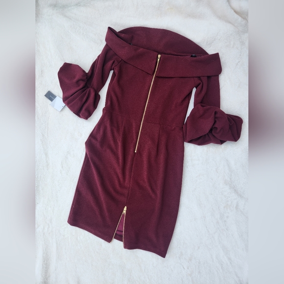 Betsey Adams Off the Shoulder Cocktail Dress - Picture 7 of 7